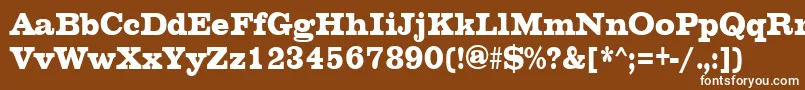 フォントChesterfieldcondensedRegular – 茶色の背景に白い文字