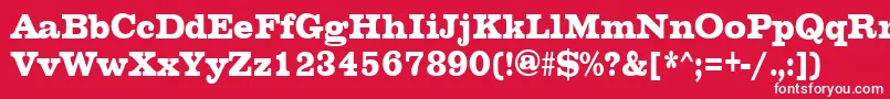 Шрифт ChesterfieldcondensedRegular – белые шрифты на красном фоне