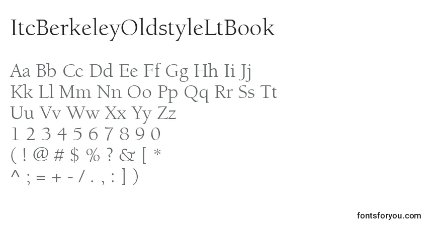 Police ItcBerkeleyOldstyleLtBook - Alphabet, Chiffres, Caractères Spéciaux