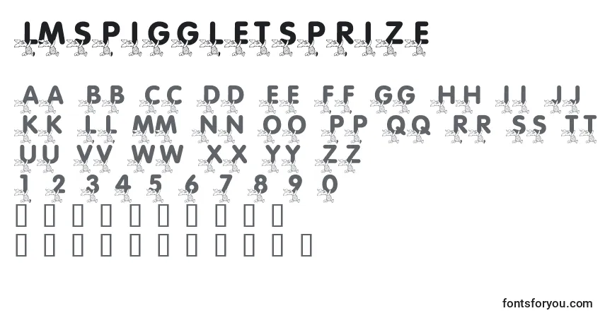 Шрифт LmsPiggletsPrize – алфавит, цифры, специальные символы
