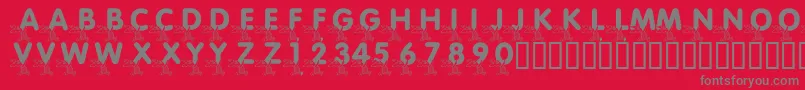 LmsPiggletsPrize Font – Gray Fonts on Red Background