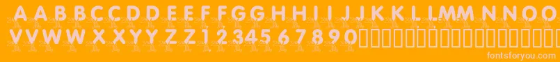 LmsPiggletsPrize Font – Pink Fonts on Orange Background