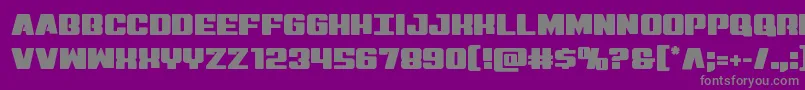 Virginhybridstraight Font – Gray Fonts on Purple Background