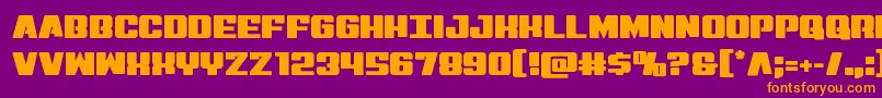 Virginhybridstraight Font – Orange Fonts on Purple Background