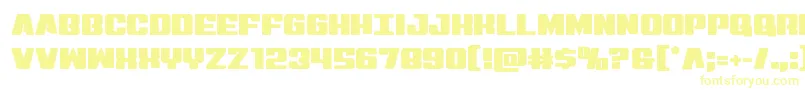 Virginhybridstraight Font – Yellow Fonts on White Background