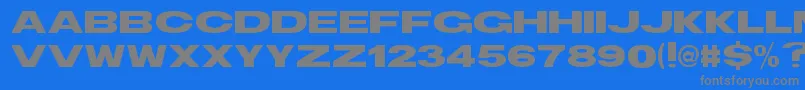 TsBlockBold Font – Gray Fonts on Blue Background