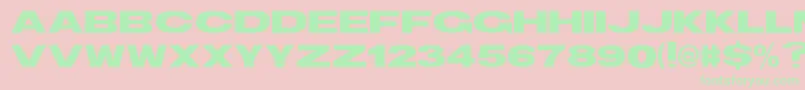 TsBlockBold Font – Green Fonts on Pink Background