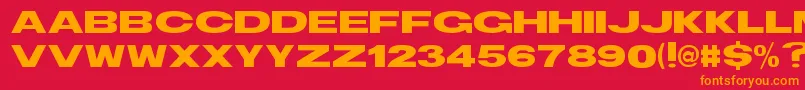 Police TsBlockBold – polices orange sur fond rouge