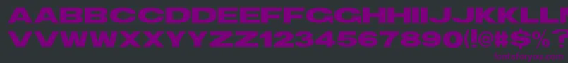 Шрифт TsBlockBold – фиолетовые шрифты на чёрном фоне