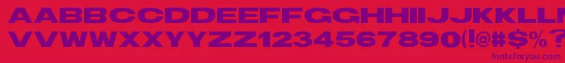 TsBlockBold Font – Purple Fonts on Red Background