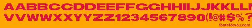 TsBlockBold Font – Red Fonts on Orange Background