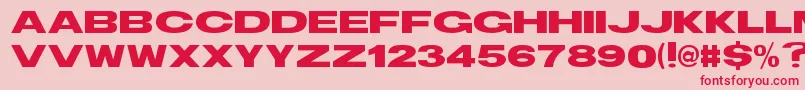 TsBlockBold Font – Red Fonts on Pink Background