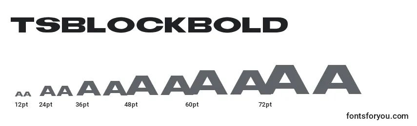 TsBlockBold Font Sizes