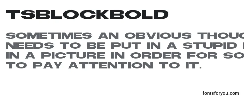 Überblick über die Schriftart TsBlockBold