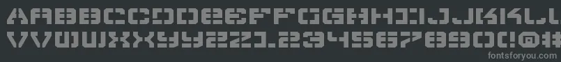 フォントVypere – 黒い背景に灰色の文字