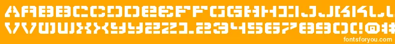 Vypere-Schriftart – Weiße Schriften auf orangefarbenem Hintergrund