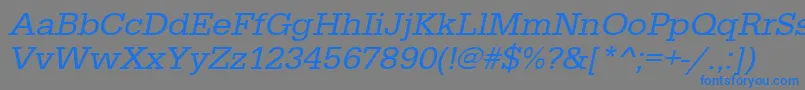 UrwegyptiennetwidOblique Font – Blue Fonts on Gray Background