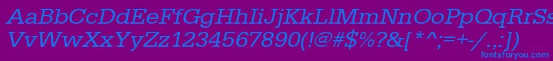 UrwegyptiennetwidOblique Font – Blue Fonts on Purple Background