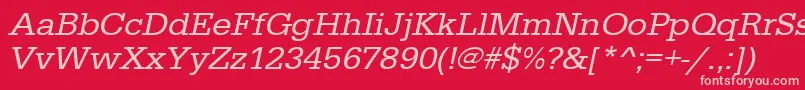 UrwegyptiennetwidOblique Font – Pink Fonts on Red Background