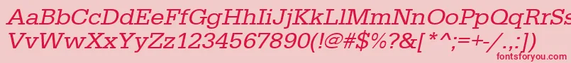 UrwegyptiennetwidOblique Font – Red Fonts on Pink Background