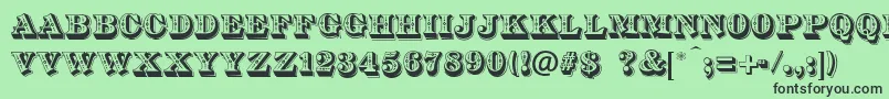 DsDiamondInlay Font – Black Fonts on Green Background