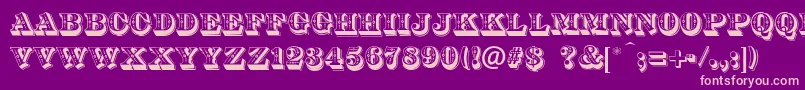 DsDiamondInlay Font – Pink Fonts on Purple Background