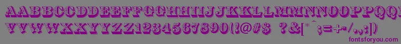 DsDiamondInlay Font – Purple Fonts on Gray Background