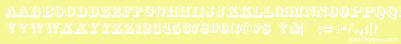 DsDiamondInlay Font – White Fonts on Yellow Background