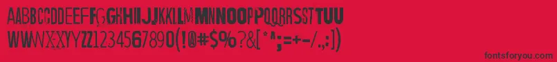 WrongPlaceRightTime Font – Black Fonts on Red Background