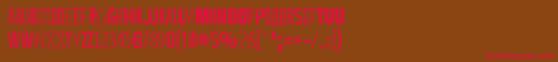 WrongPlaceRightTime Font – Red Fonts on Brown Background