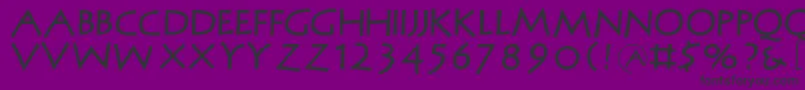 フォントMcapitals – 紫の背景に黒い文字