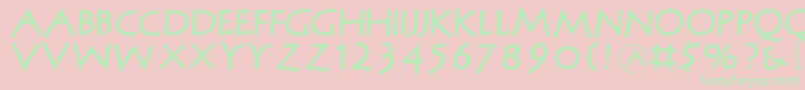Mcapitals Font – Green Fonts on Pink Background