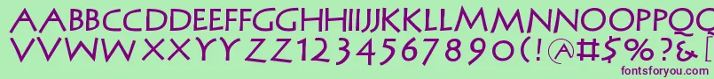 Mcapitals Font – Purple Fonts on Green Background