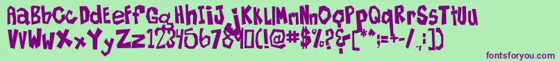 SamIsMyName Font – Purple Fonts on Green Background