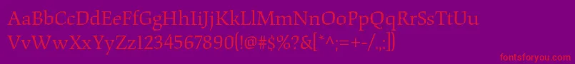 OrigamistdRegular Font – Red Fonts on Purple Background