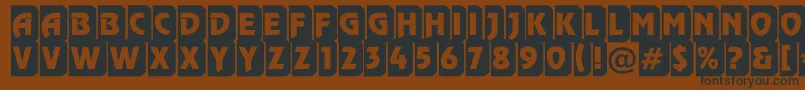 Rewinderttl3DtumbaRegular Font – Black Fonts on Brown Background