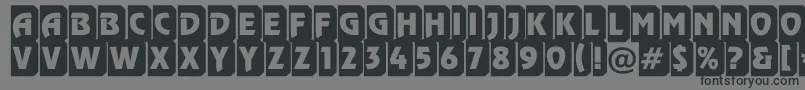 Шрифт Rewinderttl3DtumbaRegular – чёрные шрифты на сером фоне