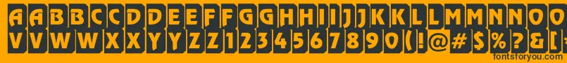 フォントRewinderttl3DtumbaRegular – 黒い文字のオレンジの背景