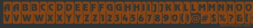 Rewinderttl3DtumbaRegular Font – Brown Fonts on Black Background