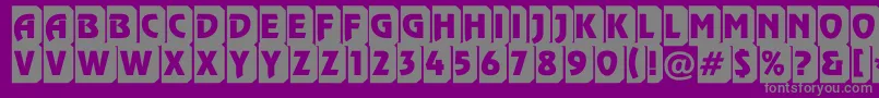 Rewinderttl3DtumbaRegular Font – Gray Fonts on Purple Background