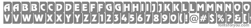 Rewinderttl3DtumbaRegular-Schriftart – Graue Schriften auf weißem Hintergrund