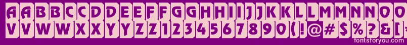 Rewinderttl3DtumbaRegular Font – Pink Fonts on Purple Background