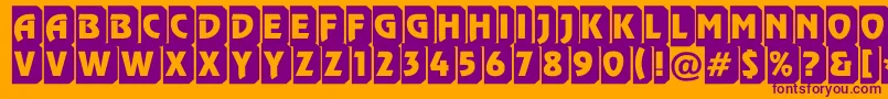 Rewinderttl3DtumbaRegular Font – Purple Fonts on Orange Background