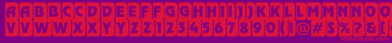 Rewinderttl3DtumbaRegular Font – Red Fonts on Purple Background