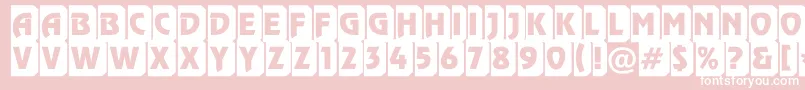 Шрифт Rewinderttl3DtumbaRegular – белые шрифты на розовом фоне