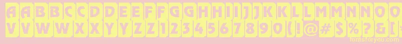 Rewinderttl3DtumbaRegular Font – Yellow Fonts on Pink Background
