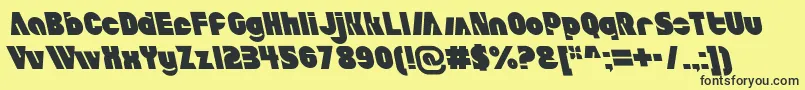 フォントAldoItalicait – 黒い文字の黄色い背景