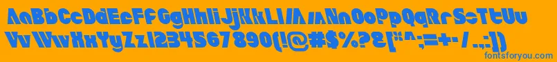 Шрифт AldoItalicait – синие шрифты на оранжевом фоне