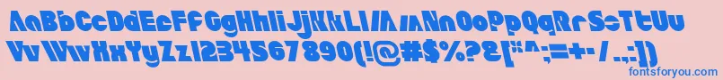 AldoItalicait-Schriftart – Blaue Schriften auf rosa Hintergrund