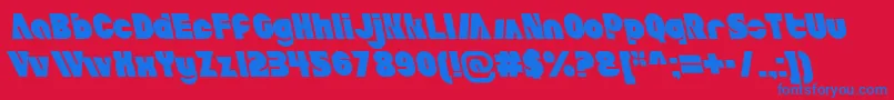 AldoItalicait Font – Blue Fonts on Red Background